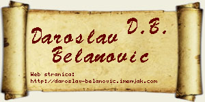 Daroslav Belanović vizit kartica